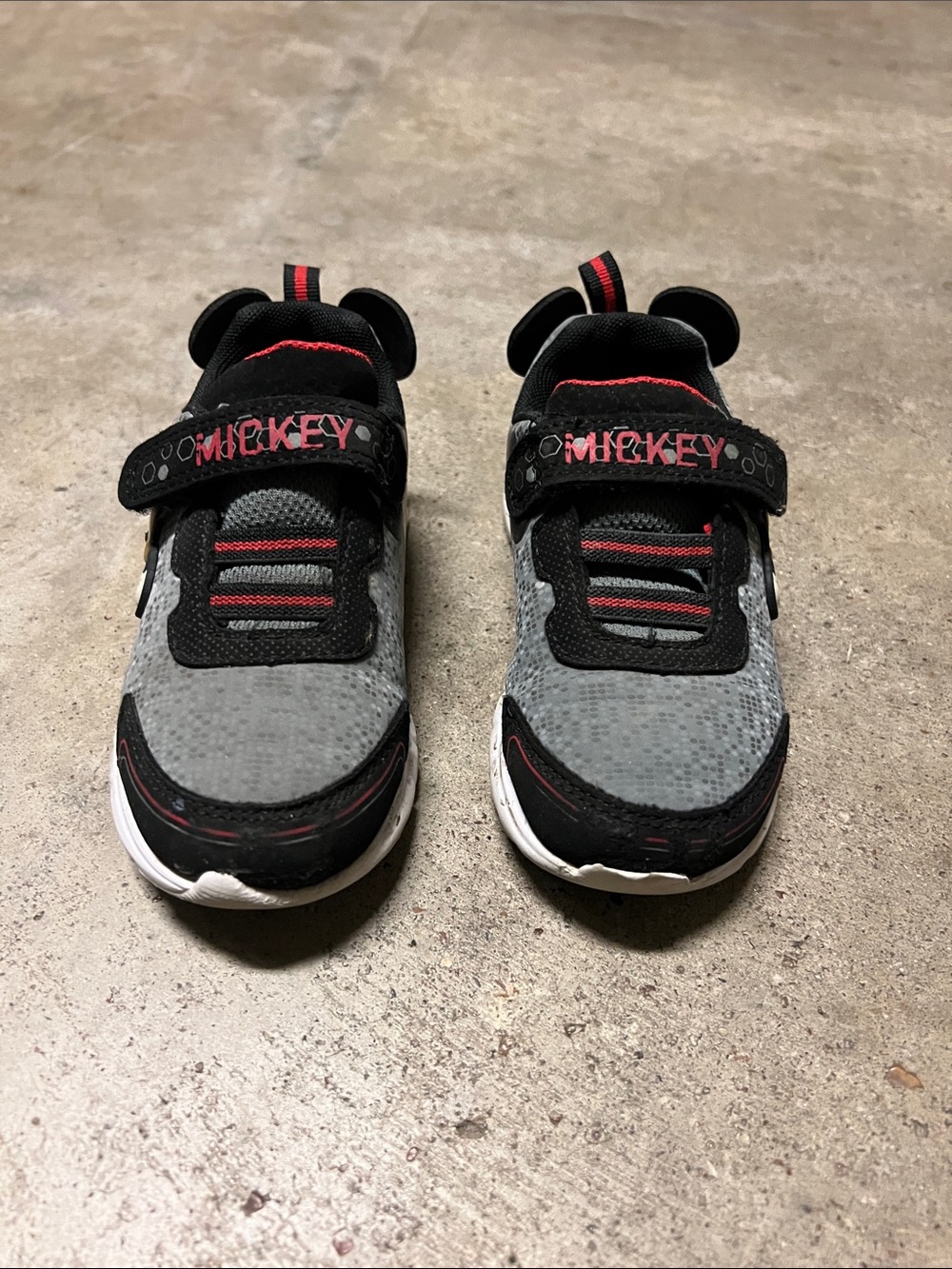 Disney Kids' Sneakers in Grey, Black and Red Mickey Detail